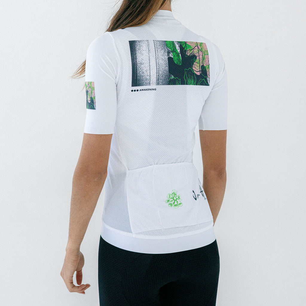 Womens White Fiore Jersey