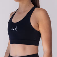 Black Light Support Sports Bra