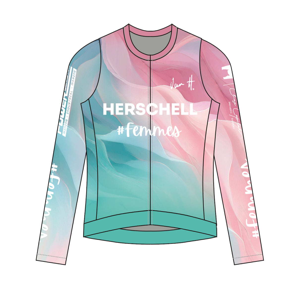Femmes Turquoise Long Sleeve Jersey Womens