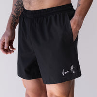 Mens Black tech run short