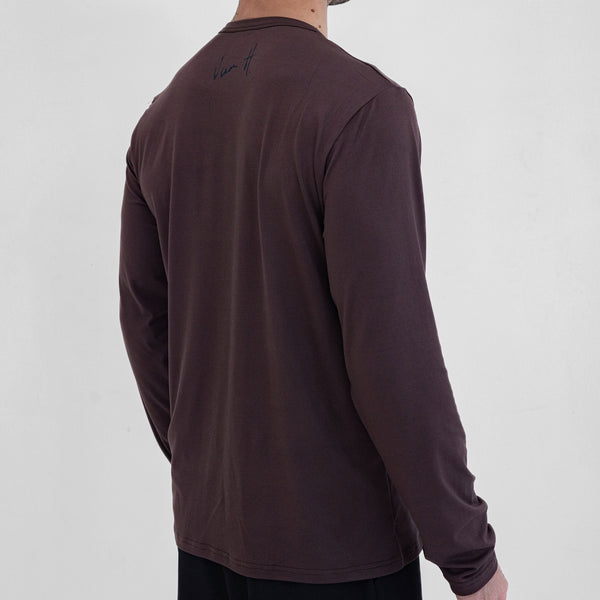 Mens Brown Summit Warm Up Top