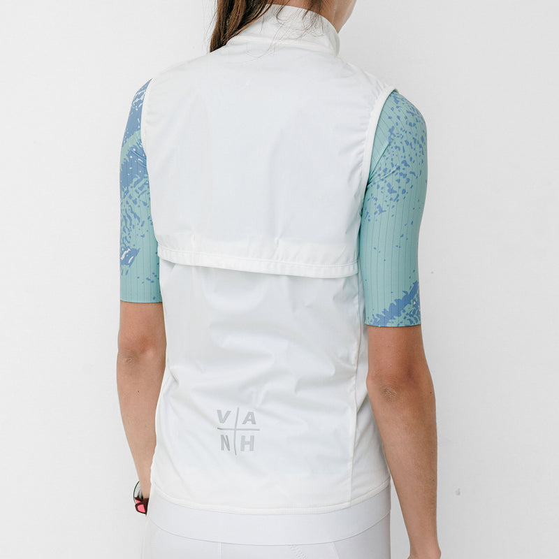Womens White All weather Gilet