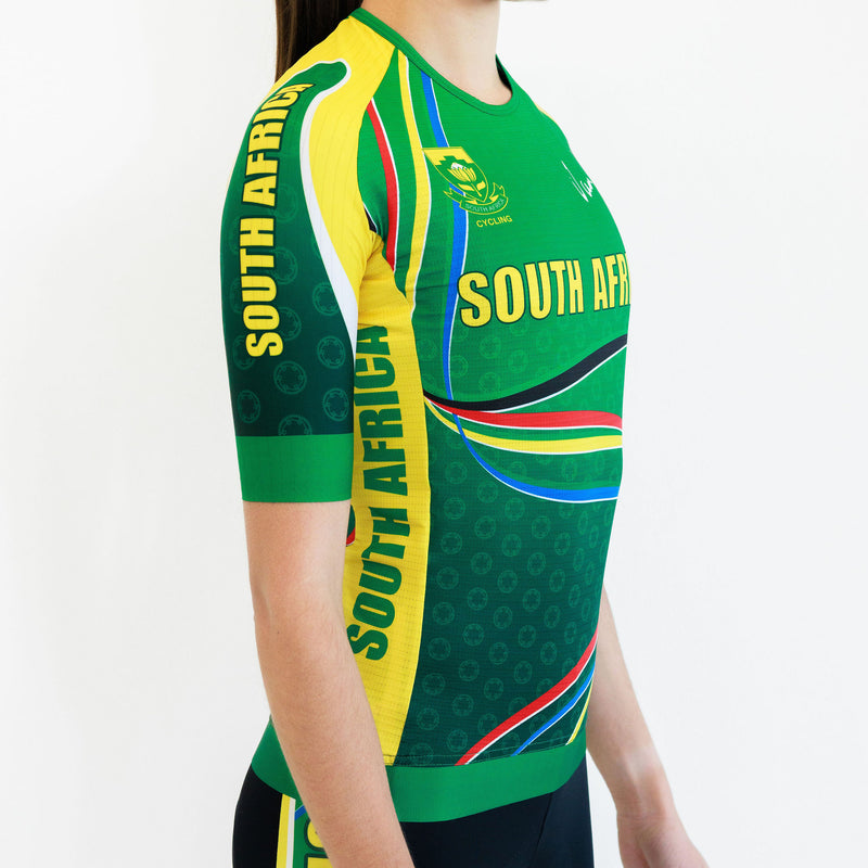 Womens SA Green & Gold Zipless Jersey