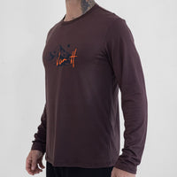 Mens Brown Summit Warm Up Top