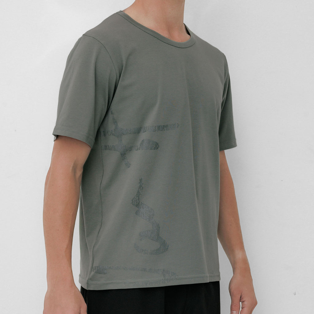 Mens Big VanH olive t