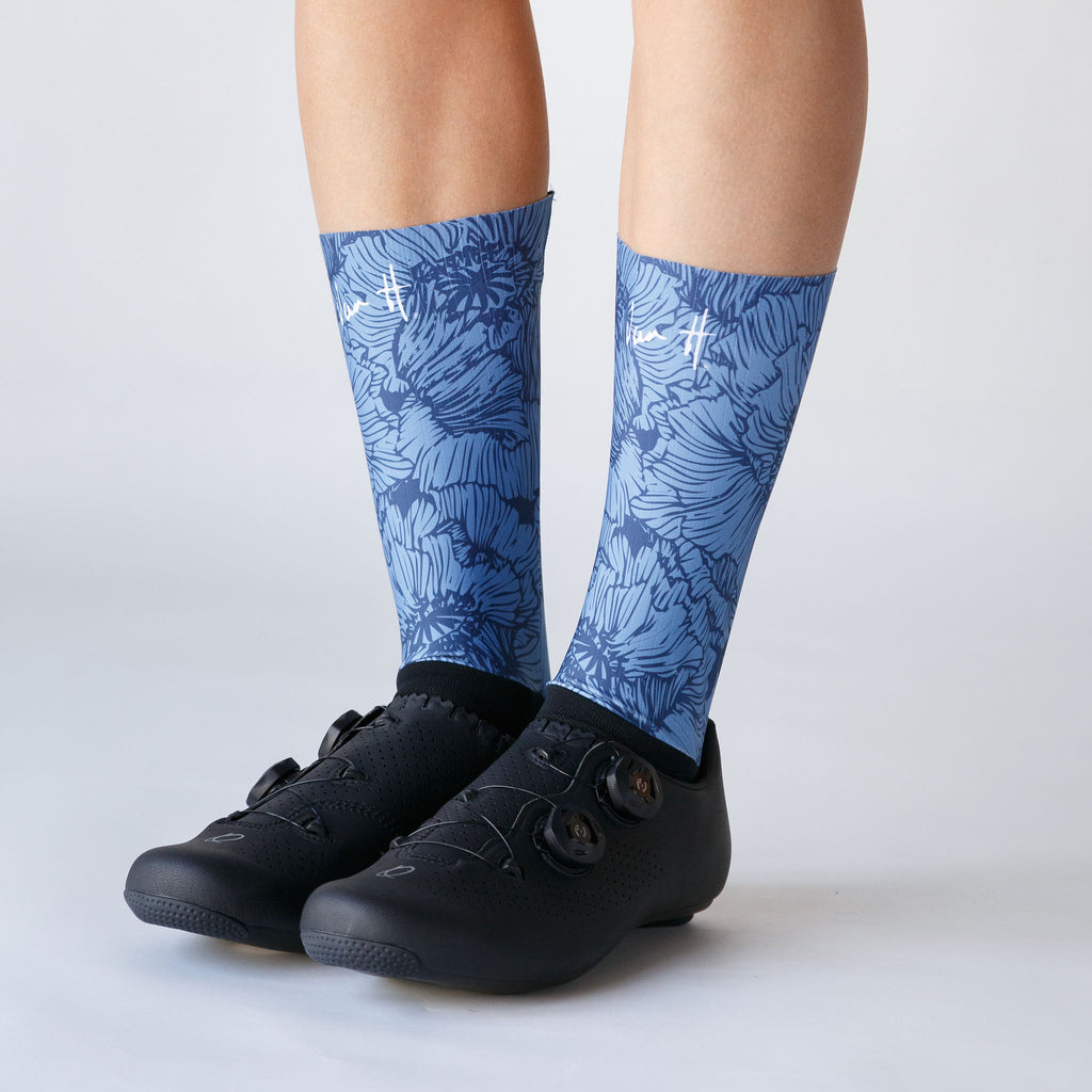 Fiore Blu Aero Socks