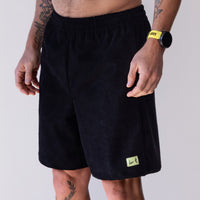 Mens Black Corduroy short