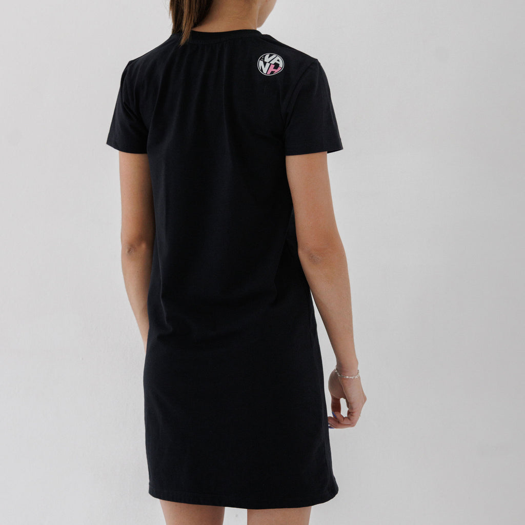 Black T-Shirt Dress L