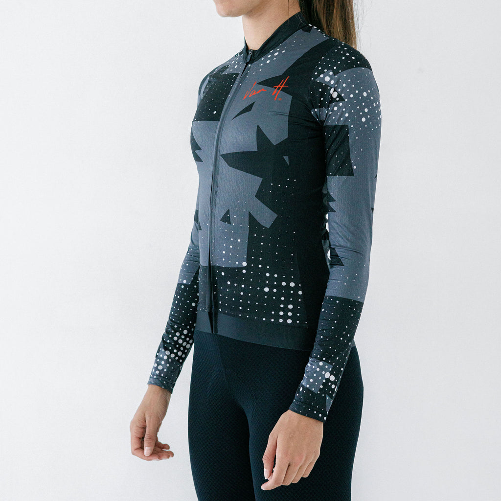 Womens Black Geo Jersey