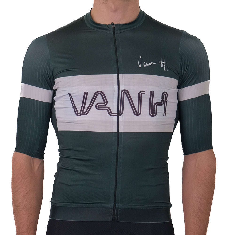 Dark Green Short sleeve cycling jersey Van HOff white Short sleeve cycling jersey Van H, Dark green zipless cycling jerseyLong sleeve light blue cycling jersey women. UV Protective cycling jersey. light cycling jersey, retro, Cycling jersey, cycling top, summer cycling jersey, mens cycling jersey, womens cycling jersey, cycling, south Africa, van h, premium cycling wear. 