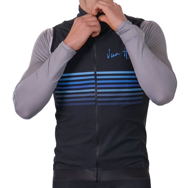 Cycling Gilet, cycling top, winter cycling kit, mens cycling gilet, womens cycling gilet, cycling, south Africa, van h, premium cycling wear, sleeveless jacket.