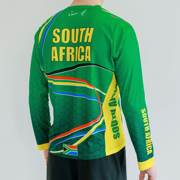 SA Green & Gold Trail Jersey Mens
