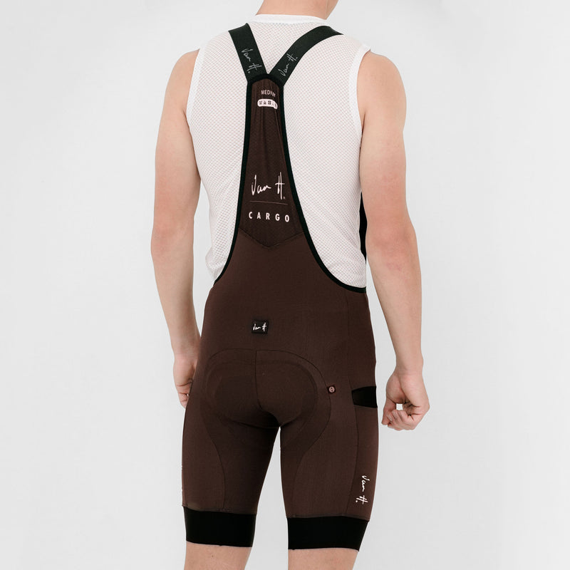 Mens Brown Cargo Bib