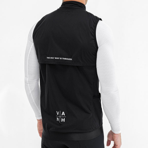 Mens Black All weather Gilet