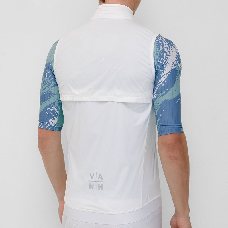 Mens White All weather Gilet