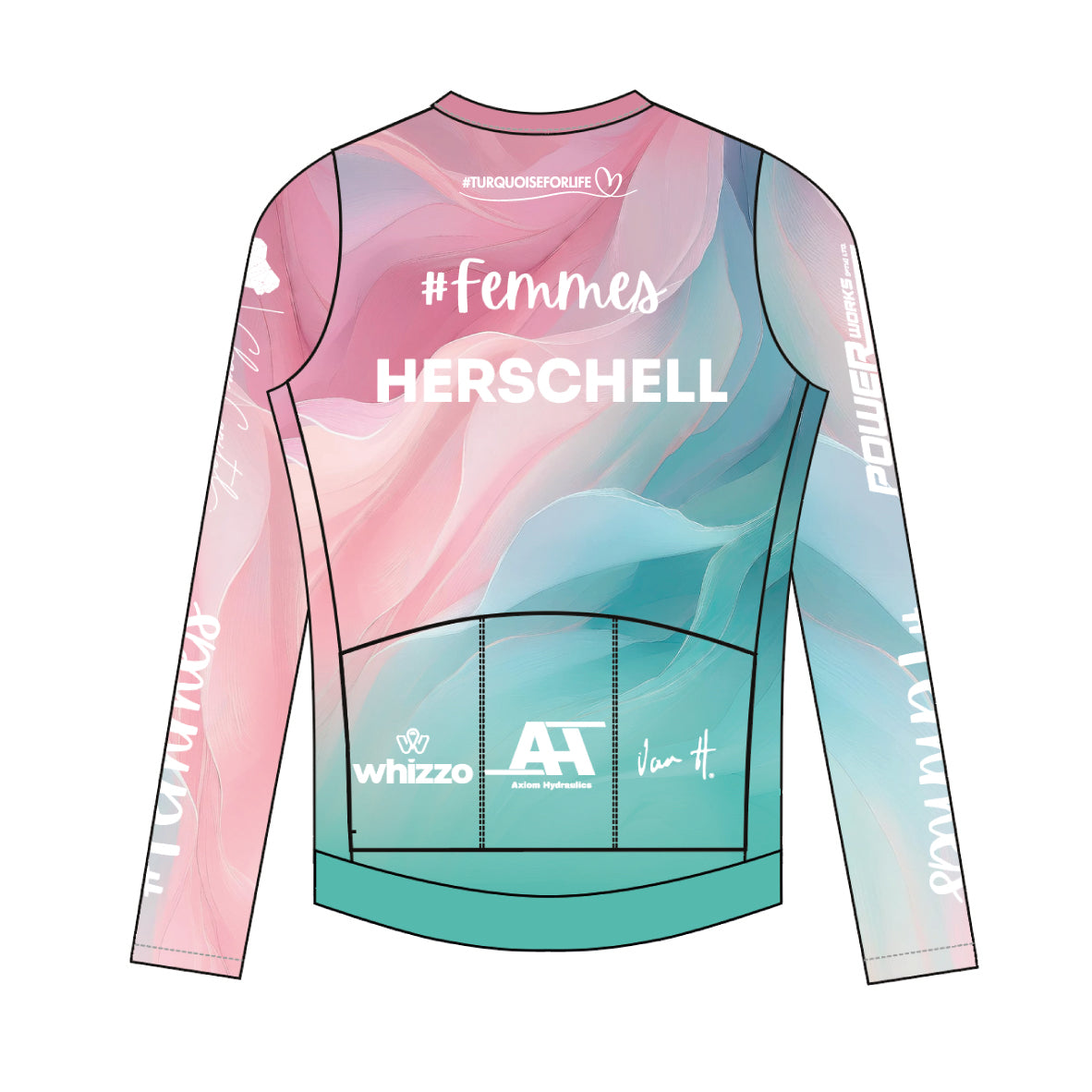 Femmes Turquoise Long Sleeve Jersey Mens