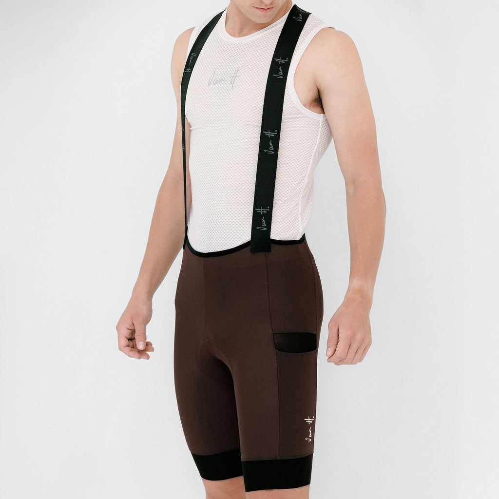 Mens Brown Cargo Bib