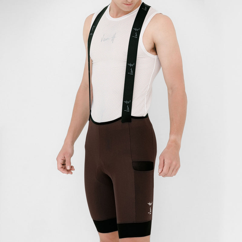 Mens Brown Cargo Bib