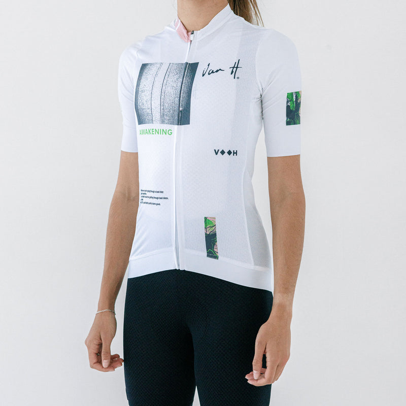Womens White Fiore Jersey
