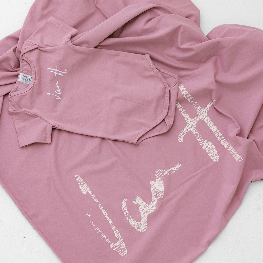 Pink Babygrow & blanket