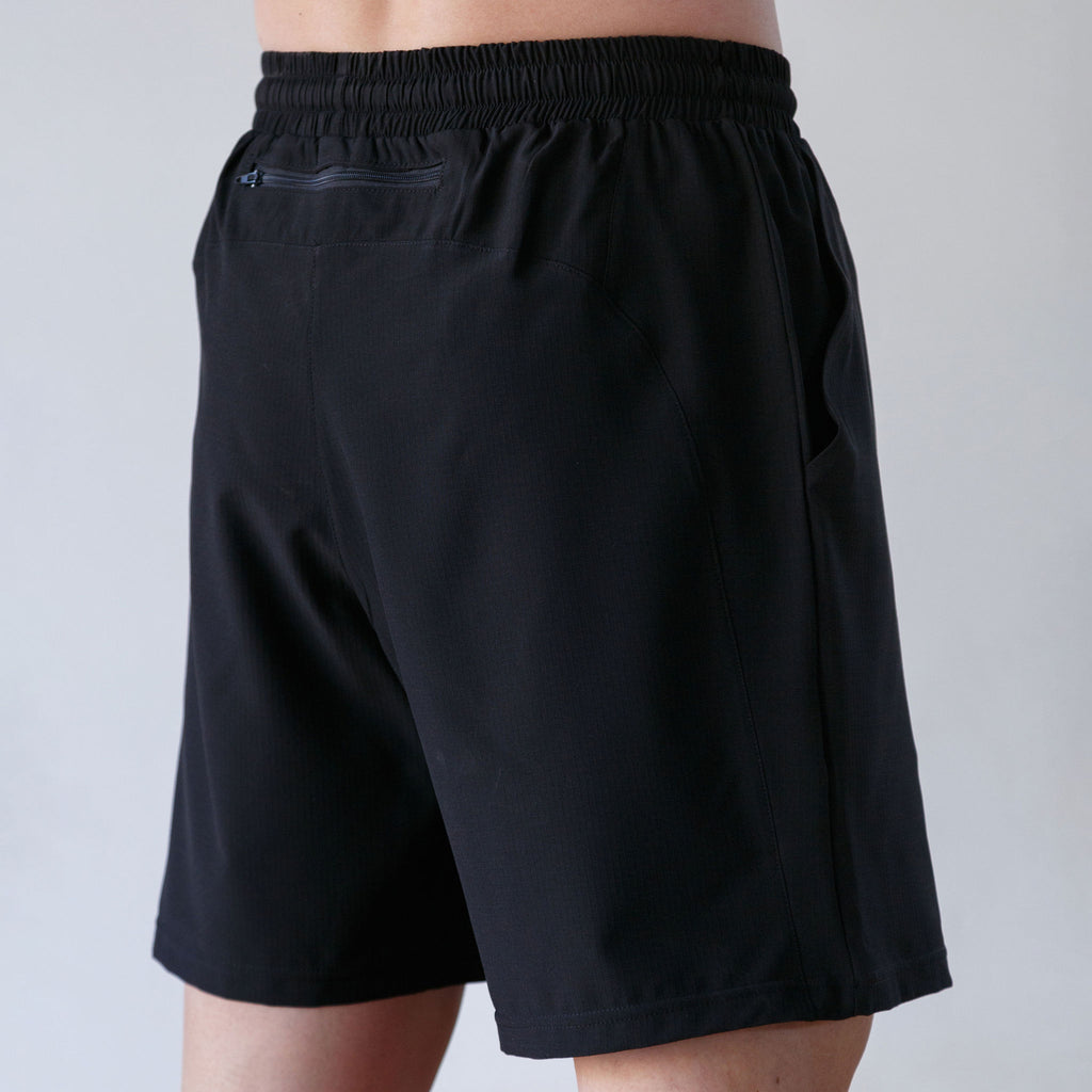 Mens Black technical short