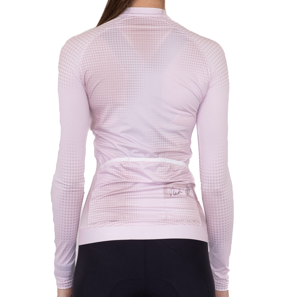 Long sleeve. light pink. cycling jersey. women. UV Protective cycling jersey. light cycling jersey, retro, Cycling jersey, cycling top, summer cycling jersey, mens cycling jersey, womens cycling jersey, cycling, south Africa, van h, premium cycling wear.